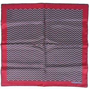 HERMES Authentic Red Silk Scarf